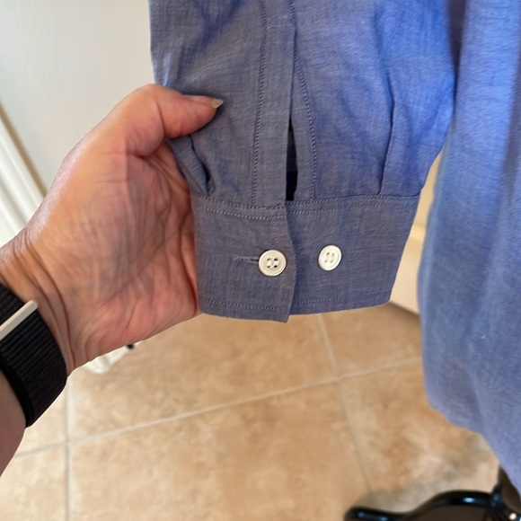 Theory periwinkle top - Picture 3 of 10